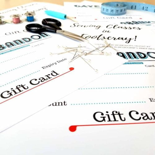 Sewing Course Gift Voucher